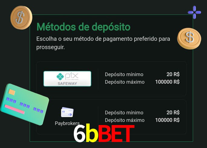 O cassino 6bbet oferece uma grande variedade de métodos de pagamento